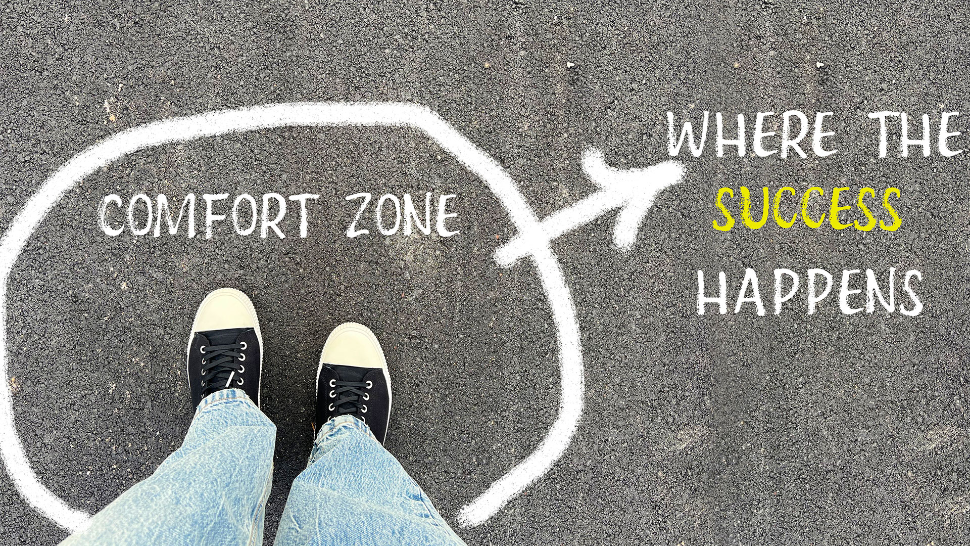 ComfortZone Image of someone standing inside their comfort zone