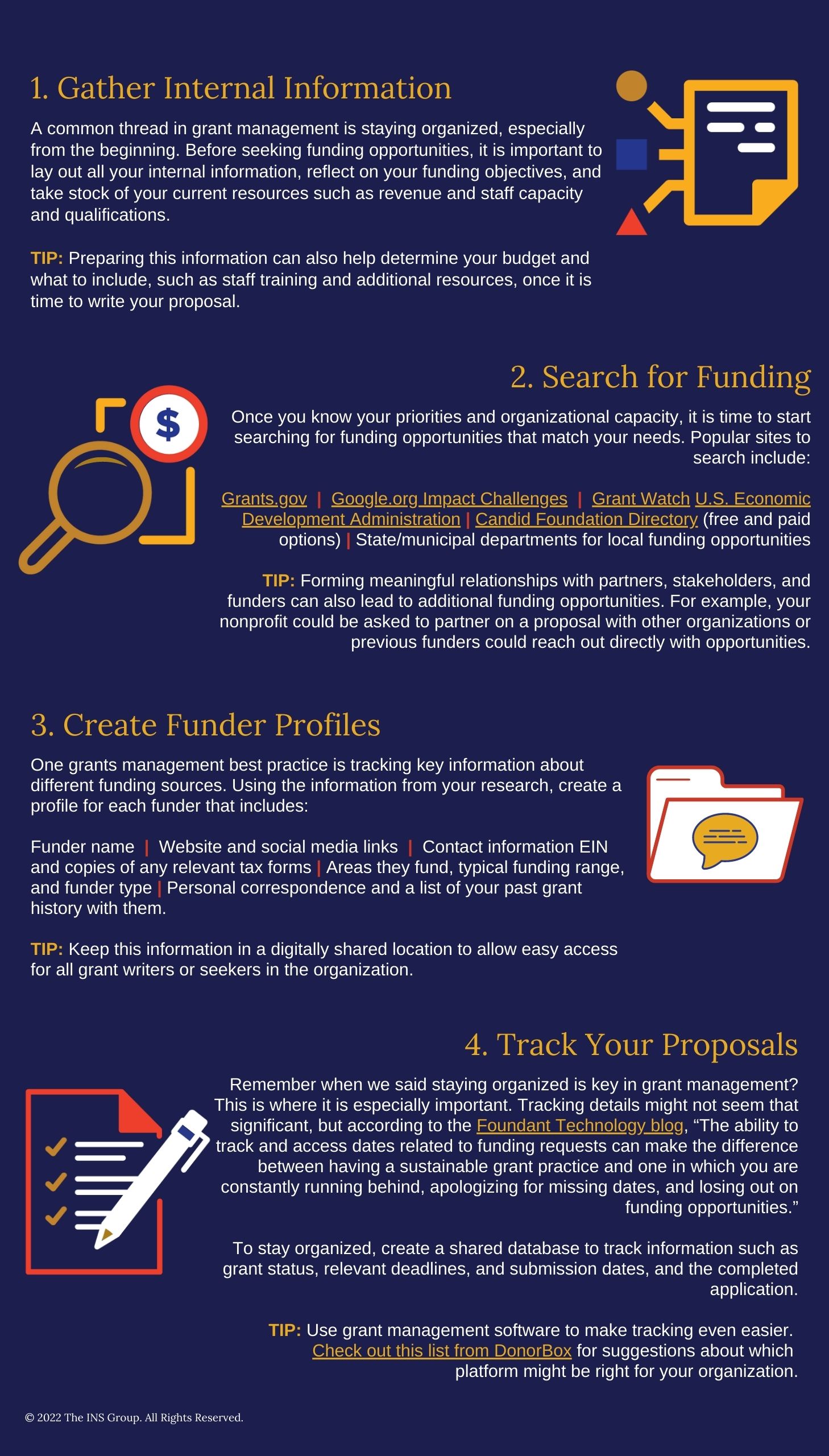 Infographic: A Guide to Grant Management<br />
Part One: Getting Started<br />
