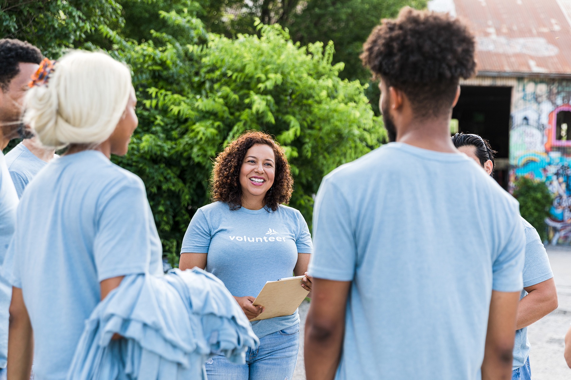 group of volunteers